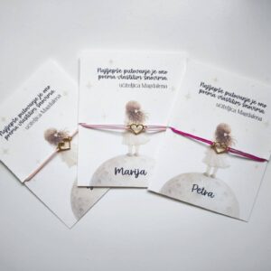 narukvice za djevojčice, dječje narukvice narukvice za djevojačku narukvice za djeveruše narukvica za kumu personalizirane narukvice poklon za djevojačku poklon za kumu poklon za djeverušu personalizirani pokloni za svadbu uspomena za djevojačku gift box za djevojačku svadbeni nakit elegantni nakit za svadbu nakit za kumu nakit za djeveruše biserni nakit minimalistički nakit